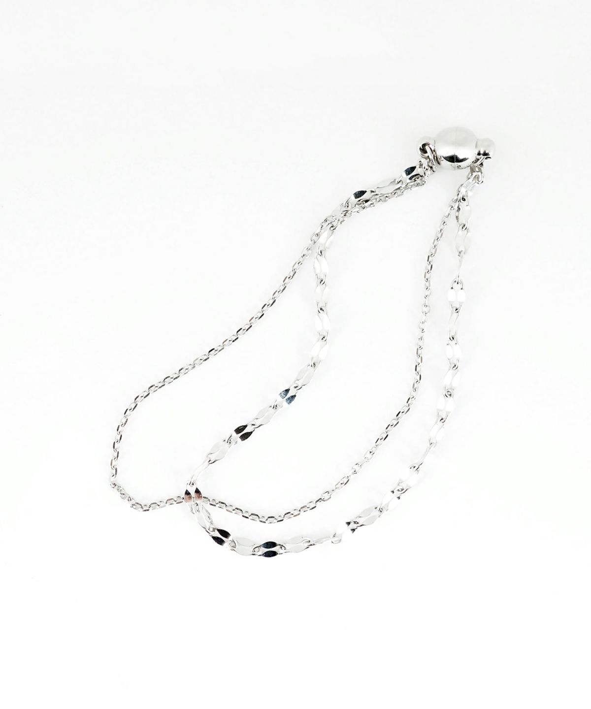 ペタルチェーン2連マグネットステンレスブレスレット