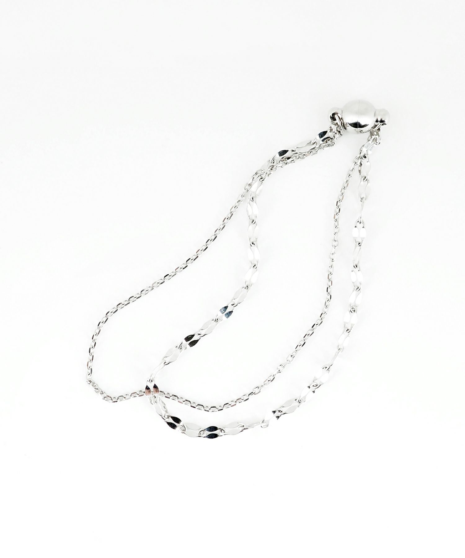 ペタルチェーン2連マグネットステンレスブレスレット