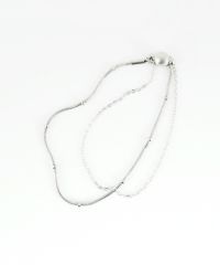 ステーションスネークチェーン2連マグネットステンレスブレスレット