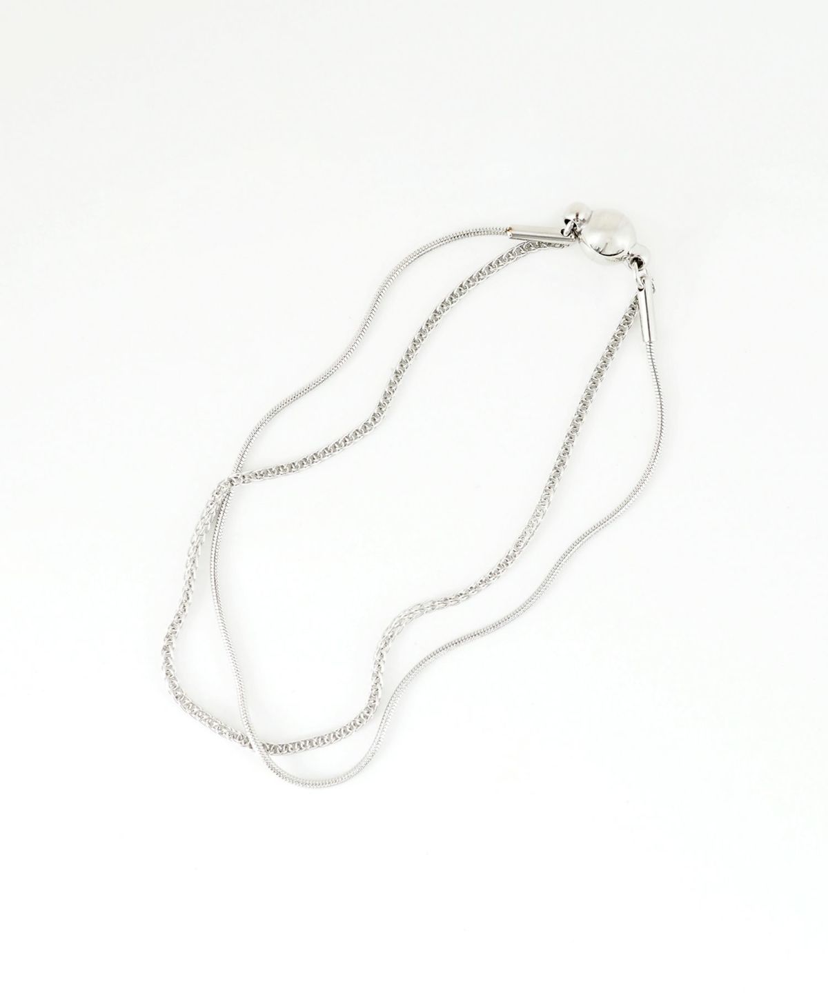 ターラントチェーン2連マグネットステンレスブレスレット