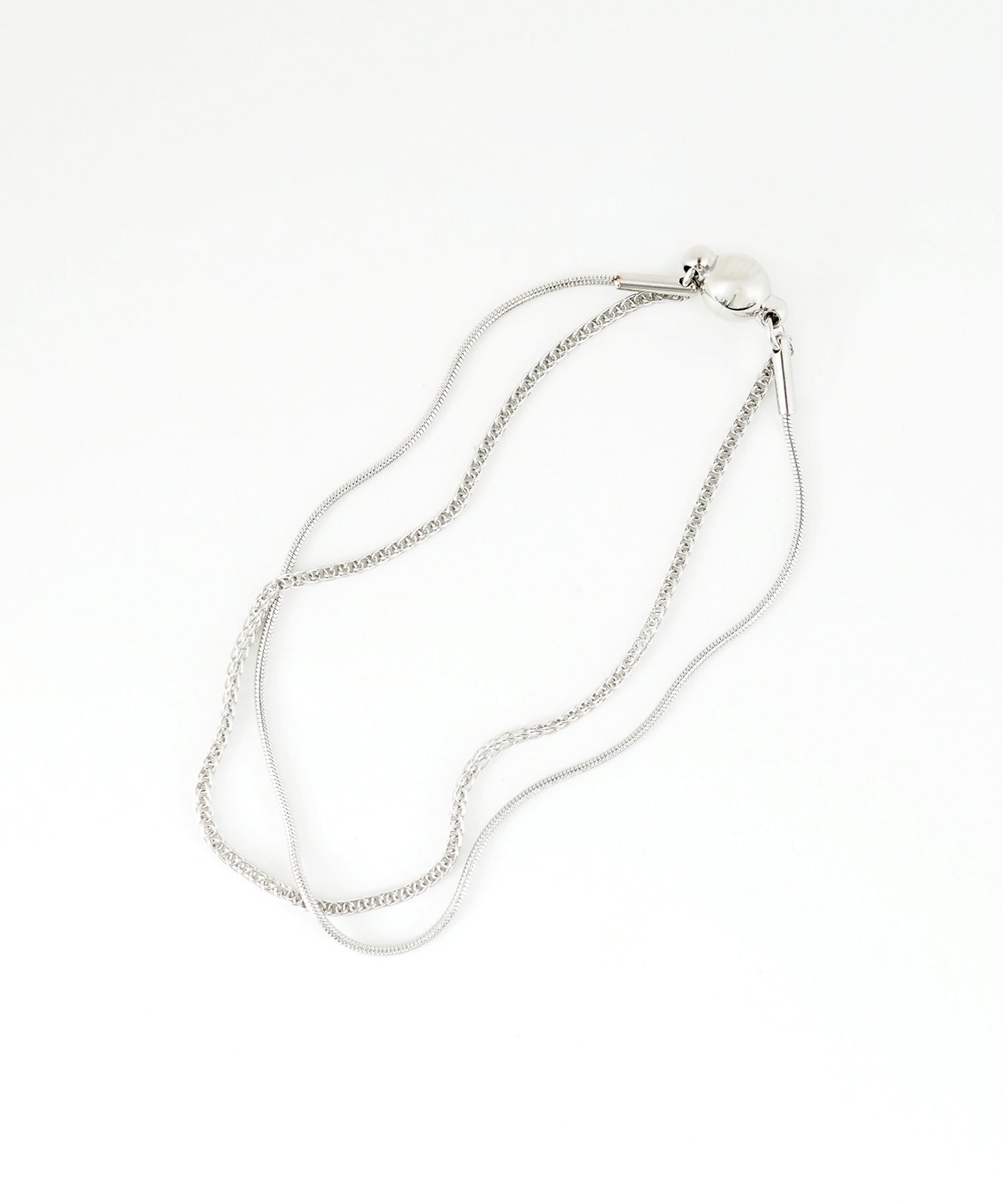 ターラントチェーン2連マグネットステンレスブレスレット