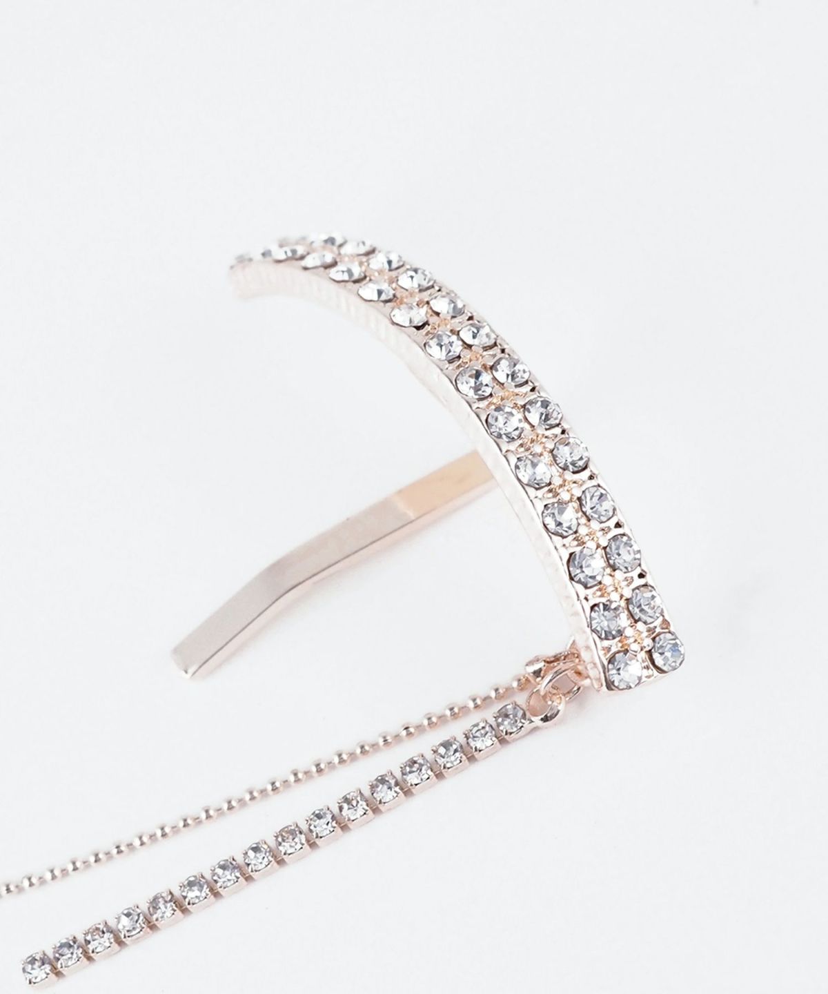 ラインストーンチェーンポニーフック