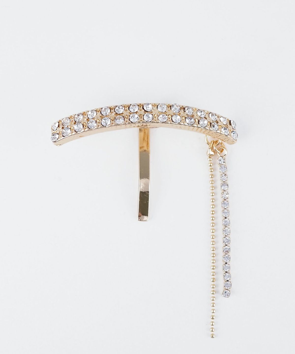 ラインストーンチェーンポニーフック