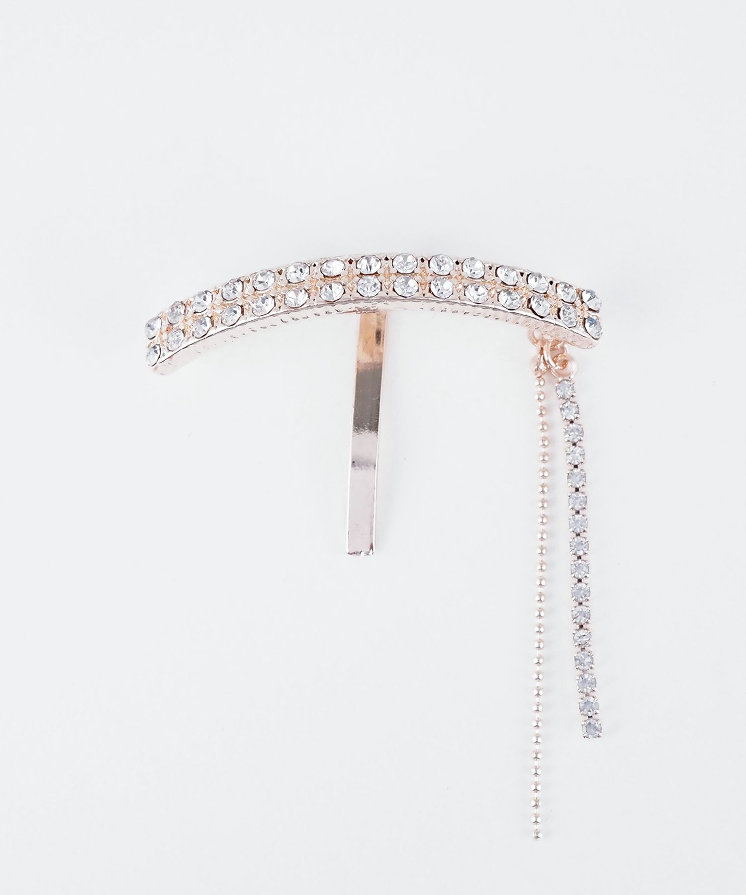 ラインストーンチェーンポニーフック