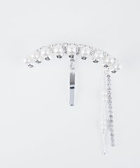 パールラインストーンチェーンポニーフック