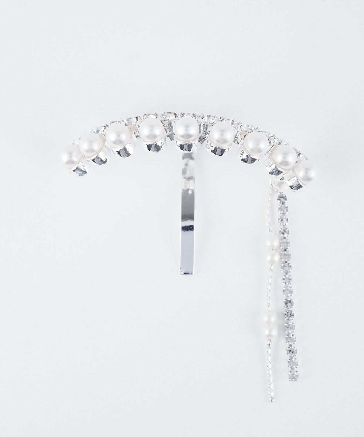 パールラインストーンチェーンポニーフック