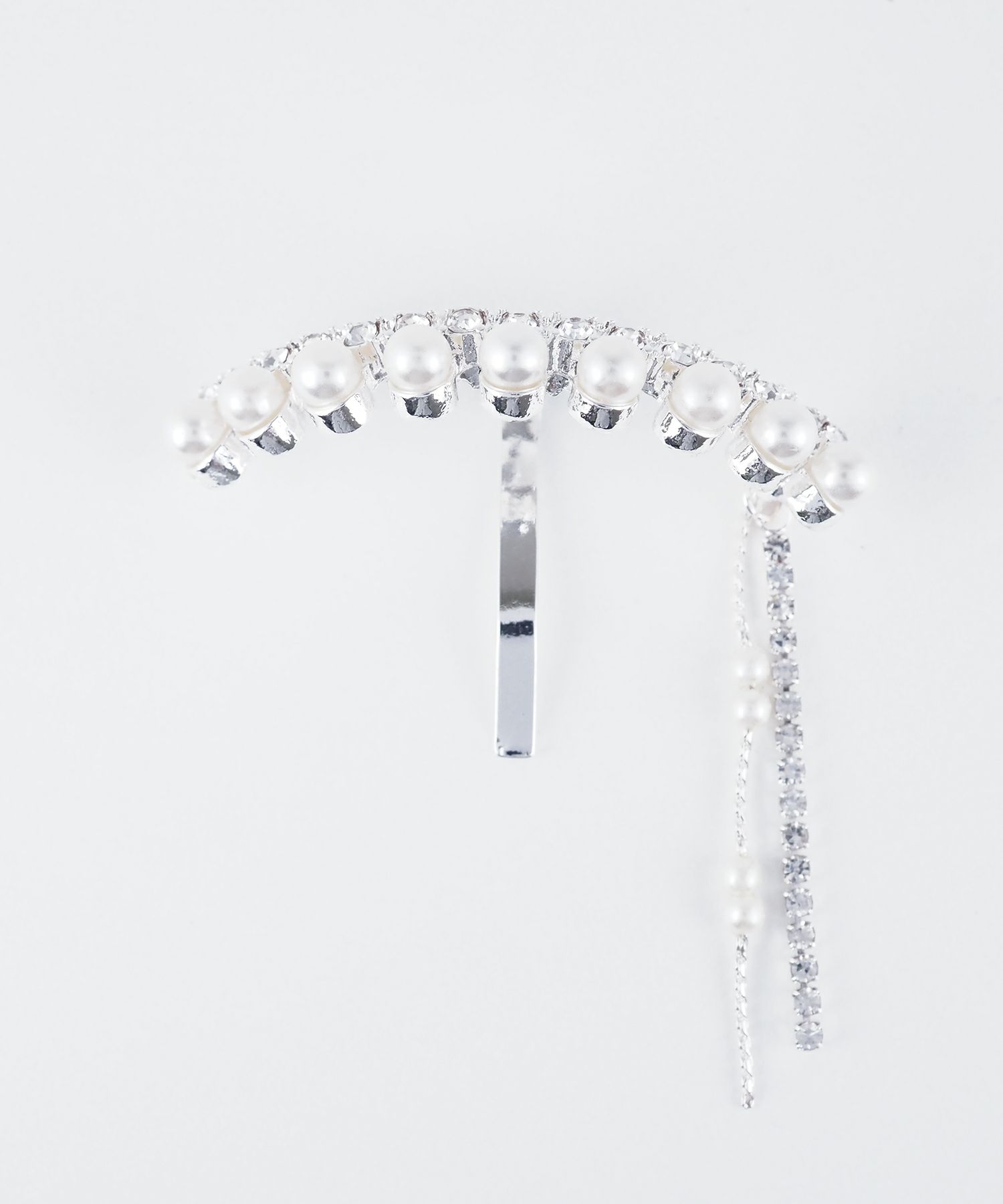 パールラインストーンチェーンポニーフック