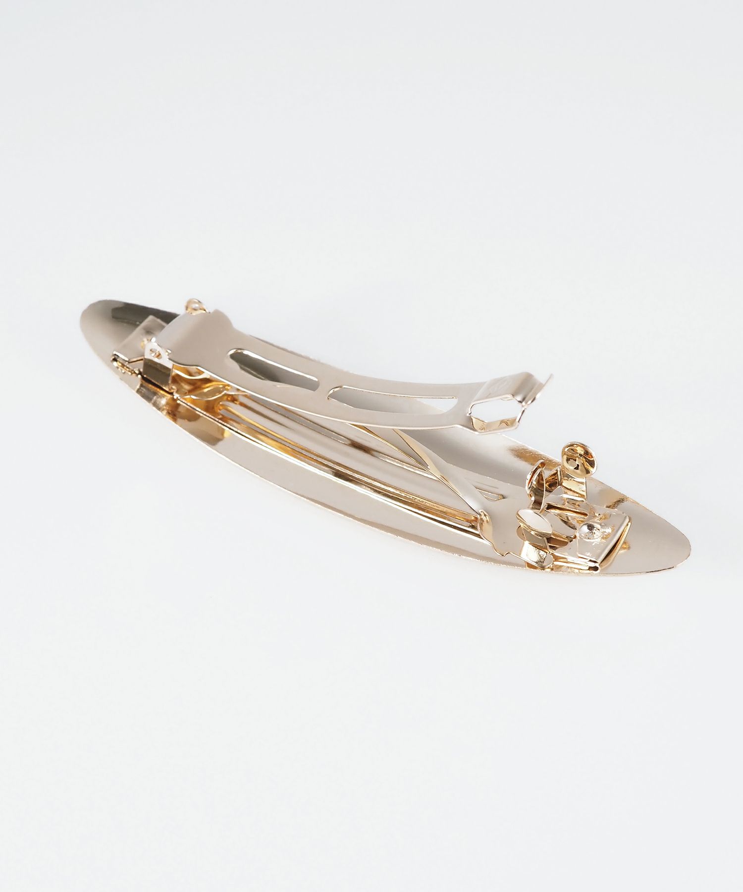 メタルオーバルバレッタ