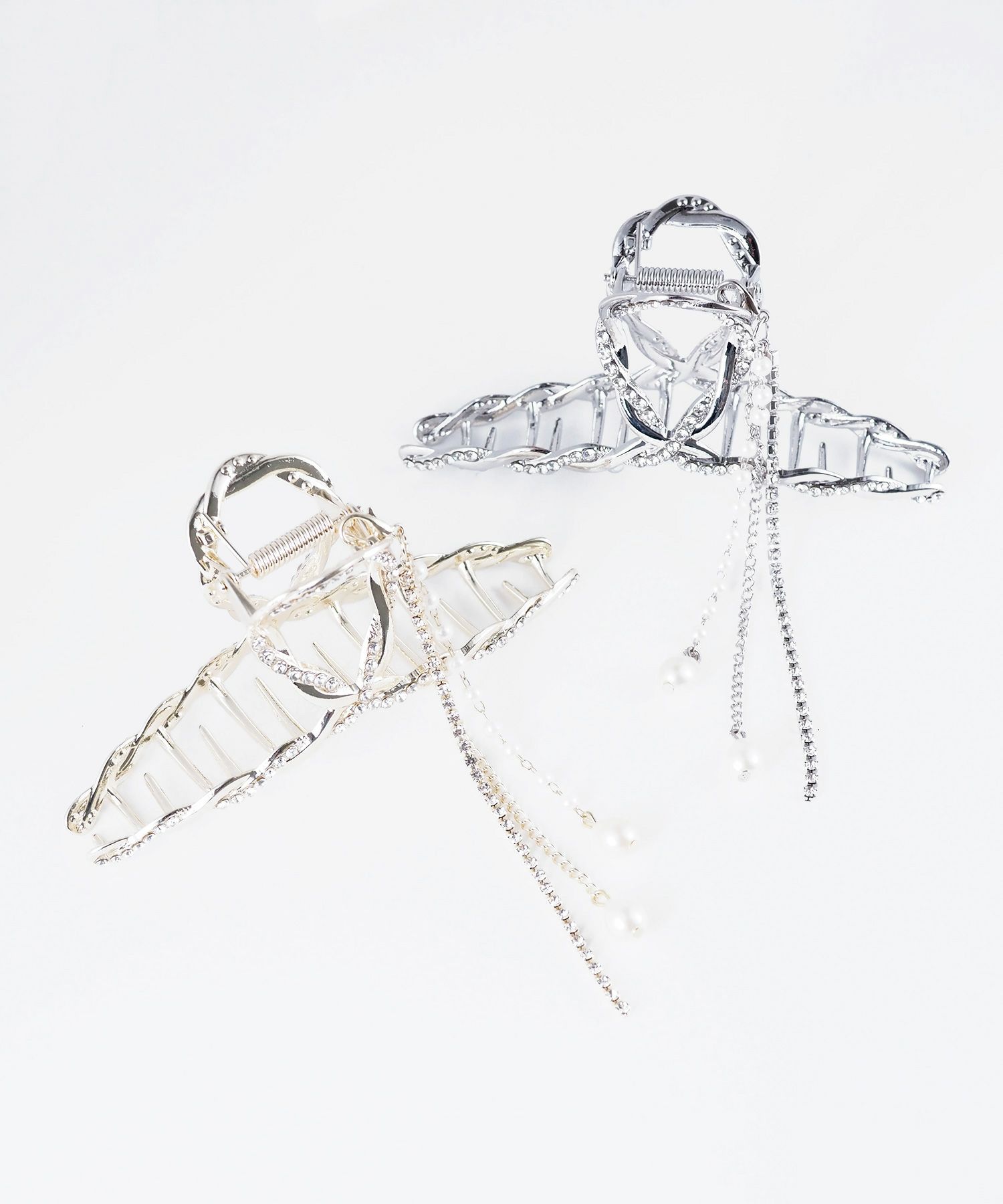 パールビジューチェーンバンスクリップ