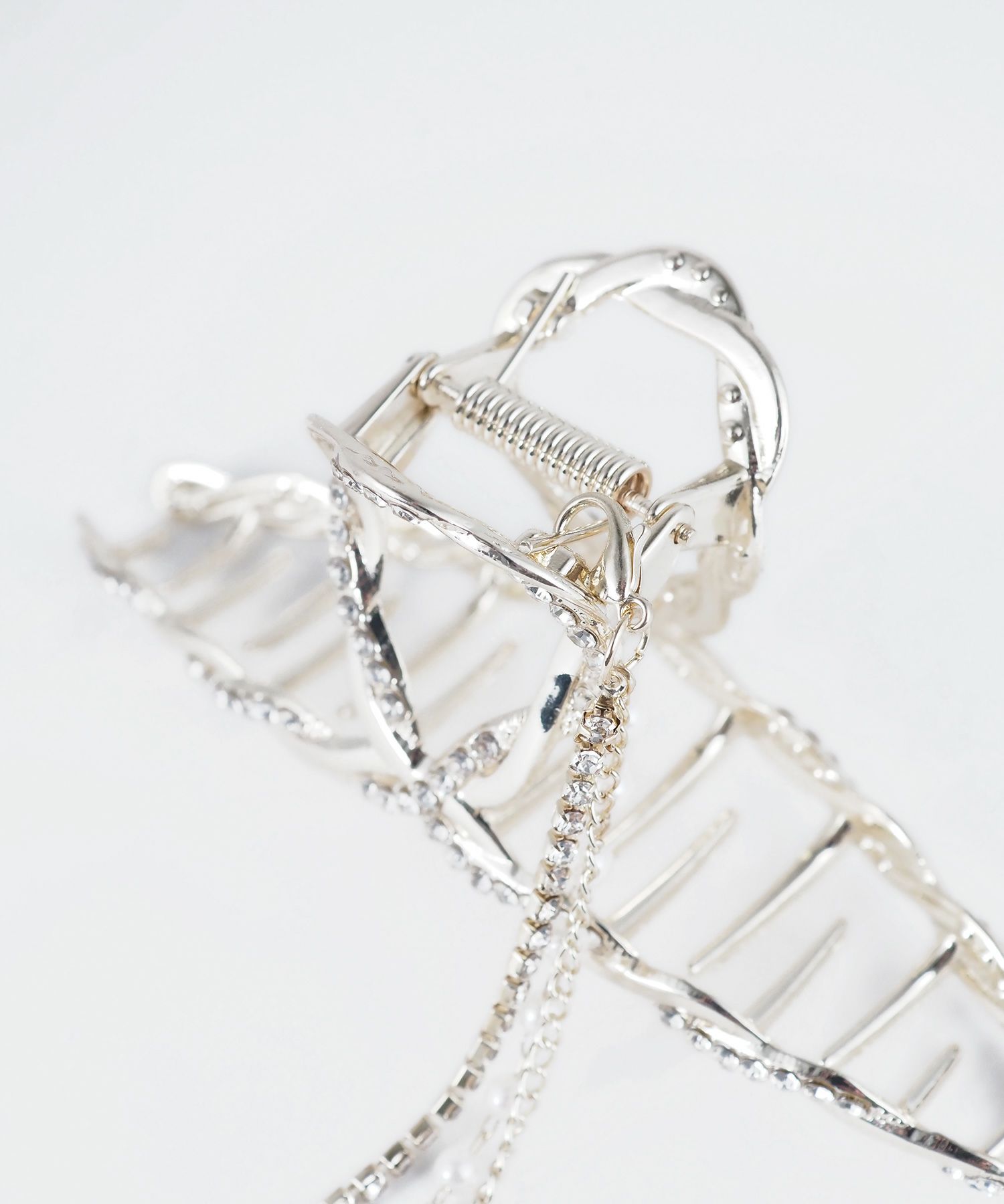 パールビジューチェーンバンスクリップ