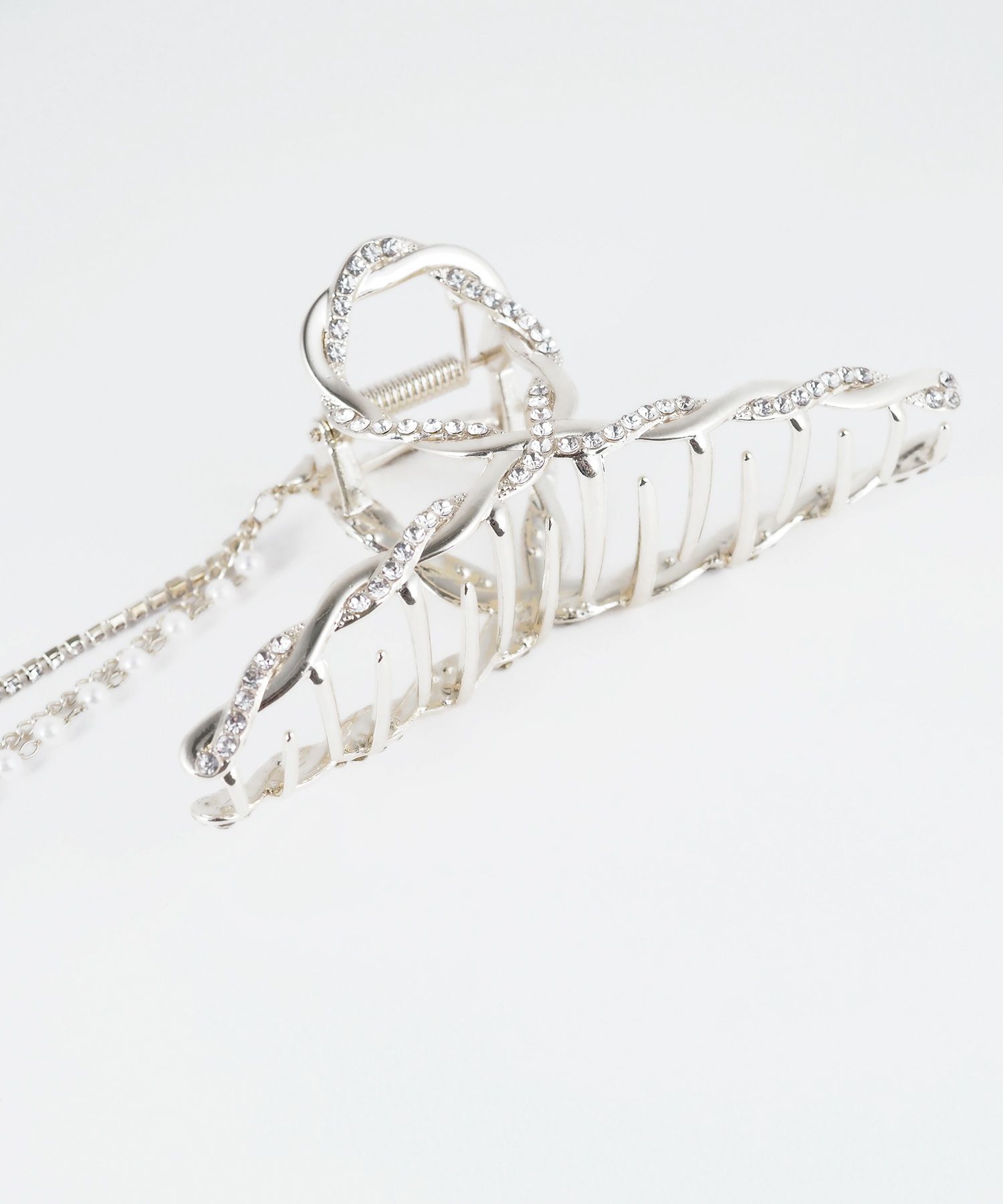 パールビジューチェーンバンスクリップ