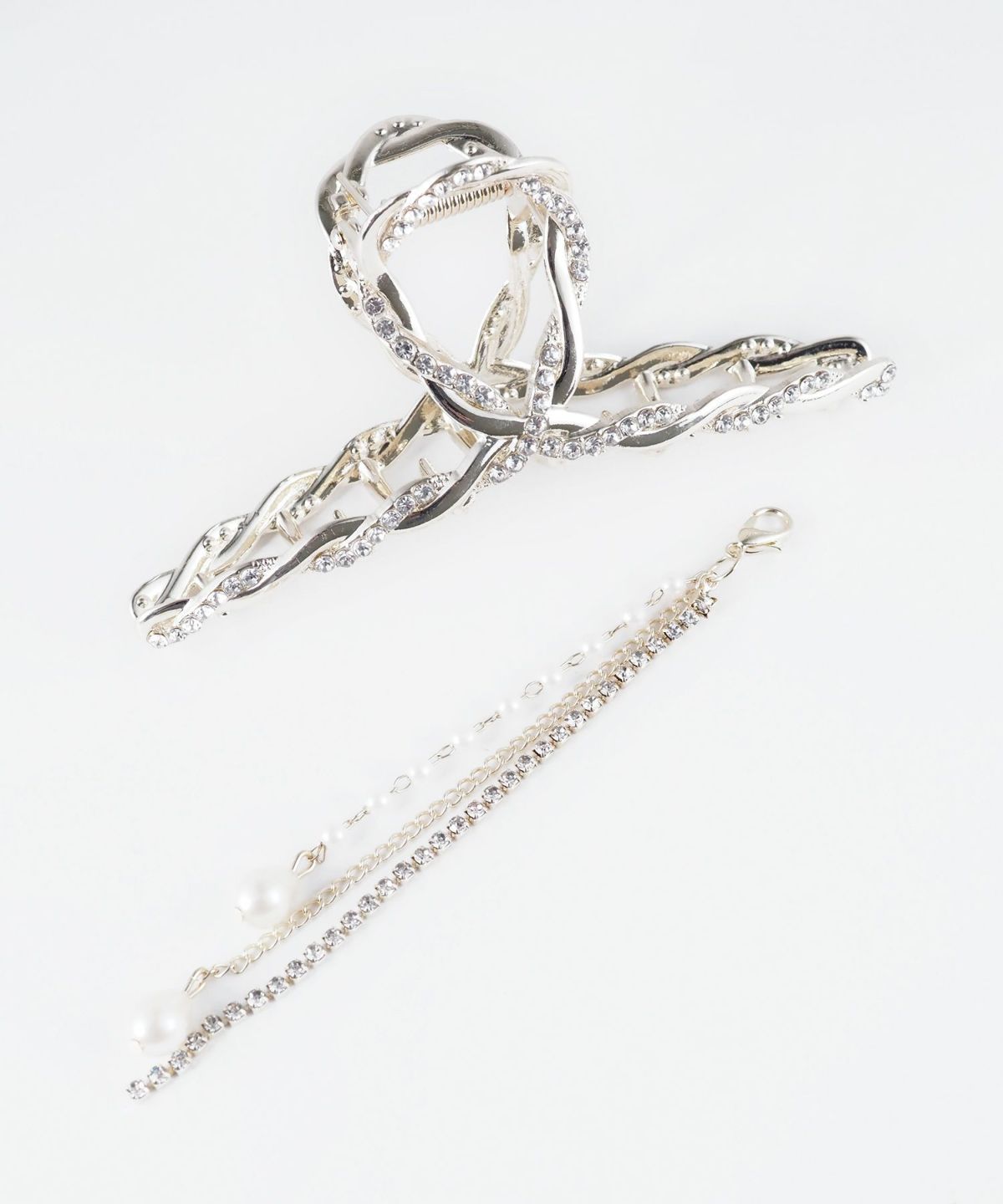 パールビジューチェーンバンスクリップ