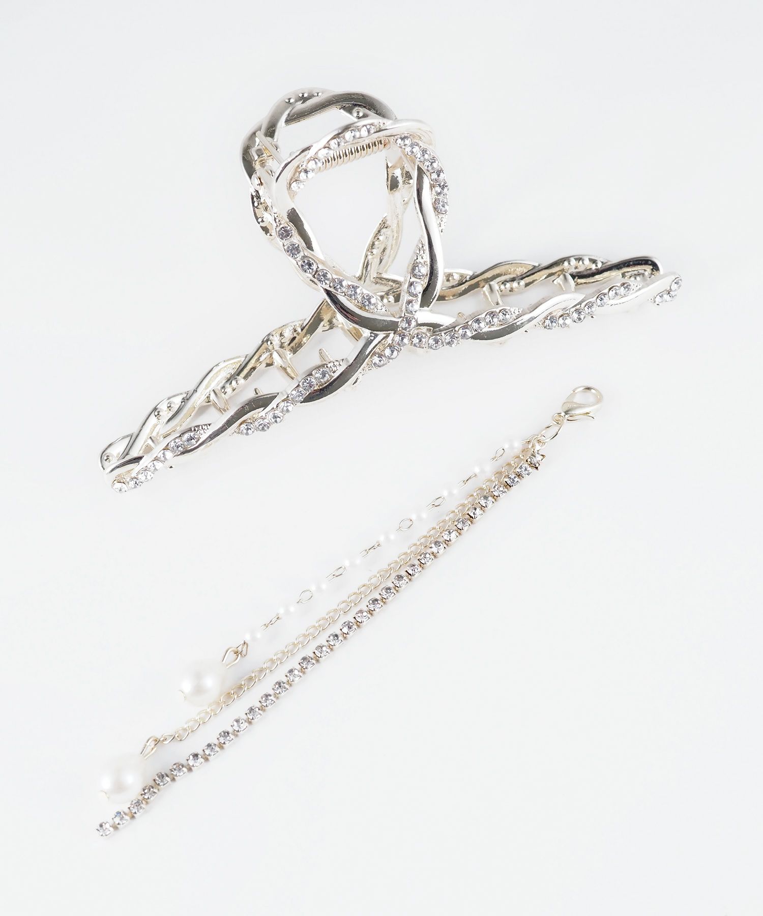 パールビジューチェーンバンスクリップ