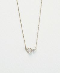 ナチュラルストーンとクリスタルのネックレス【MUK Dreamy stone】