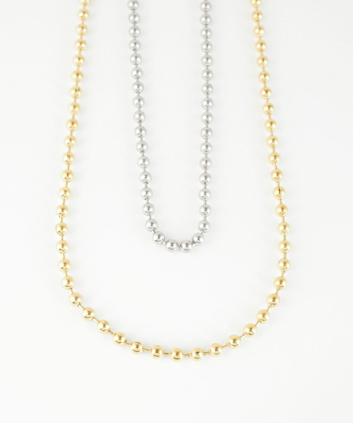 ボールチェーンステンレスネックレス