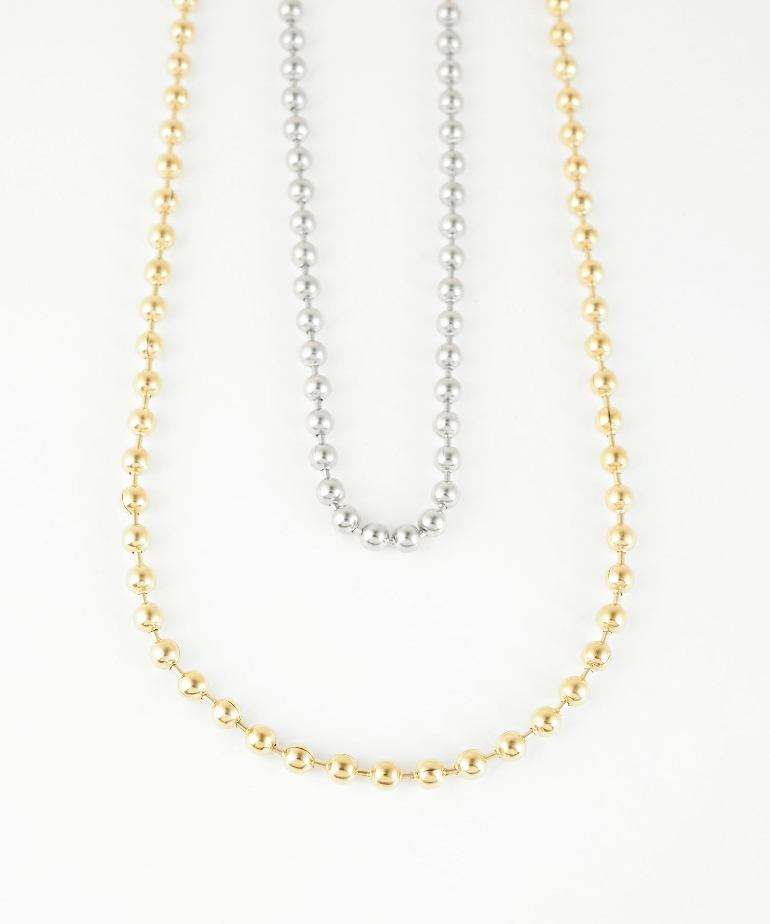 ボールチェーンステンレスネックレス