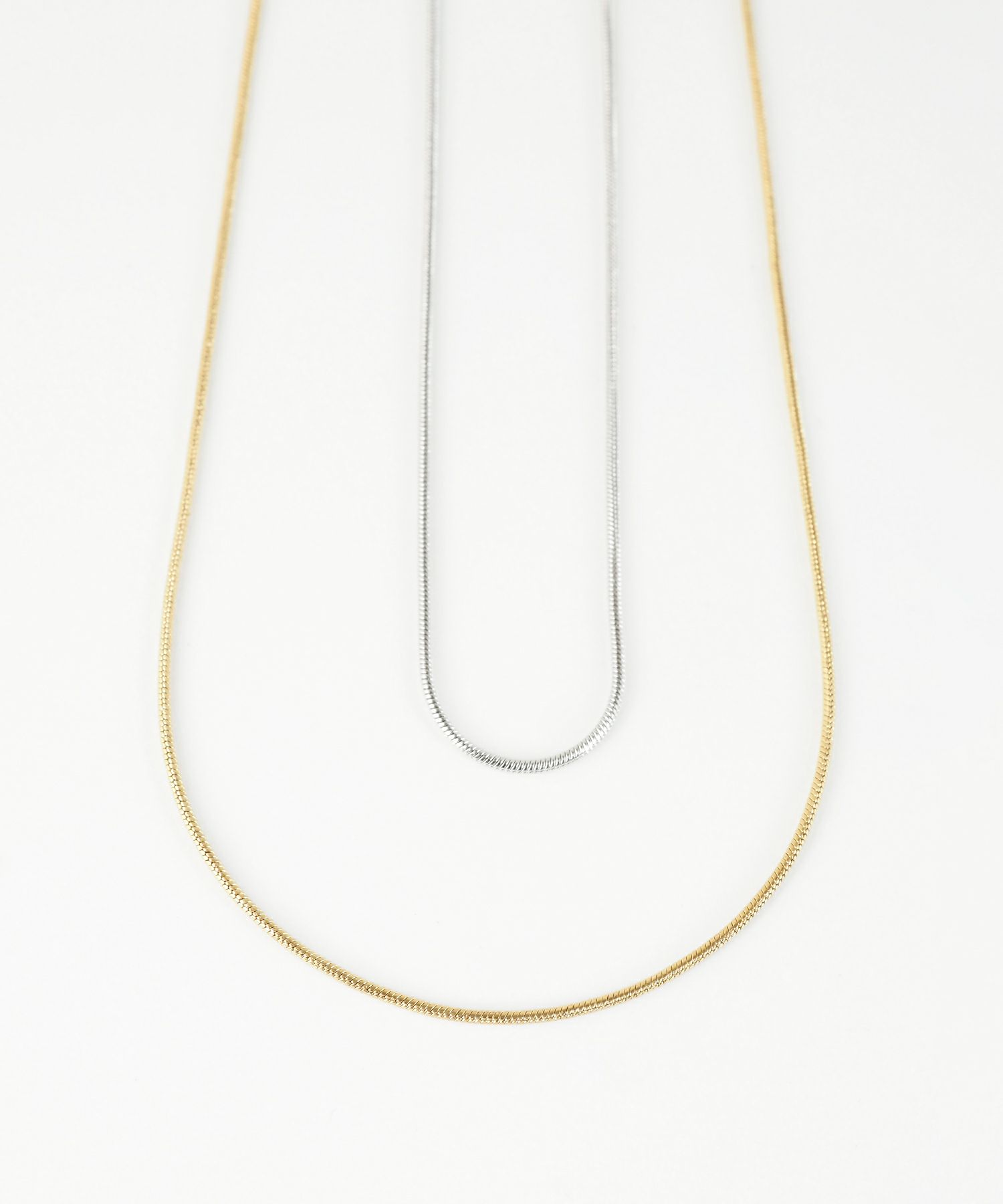 スネークチェーンステンレスネックレス