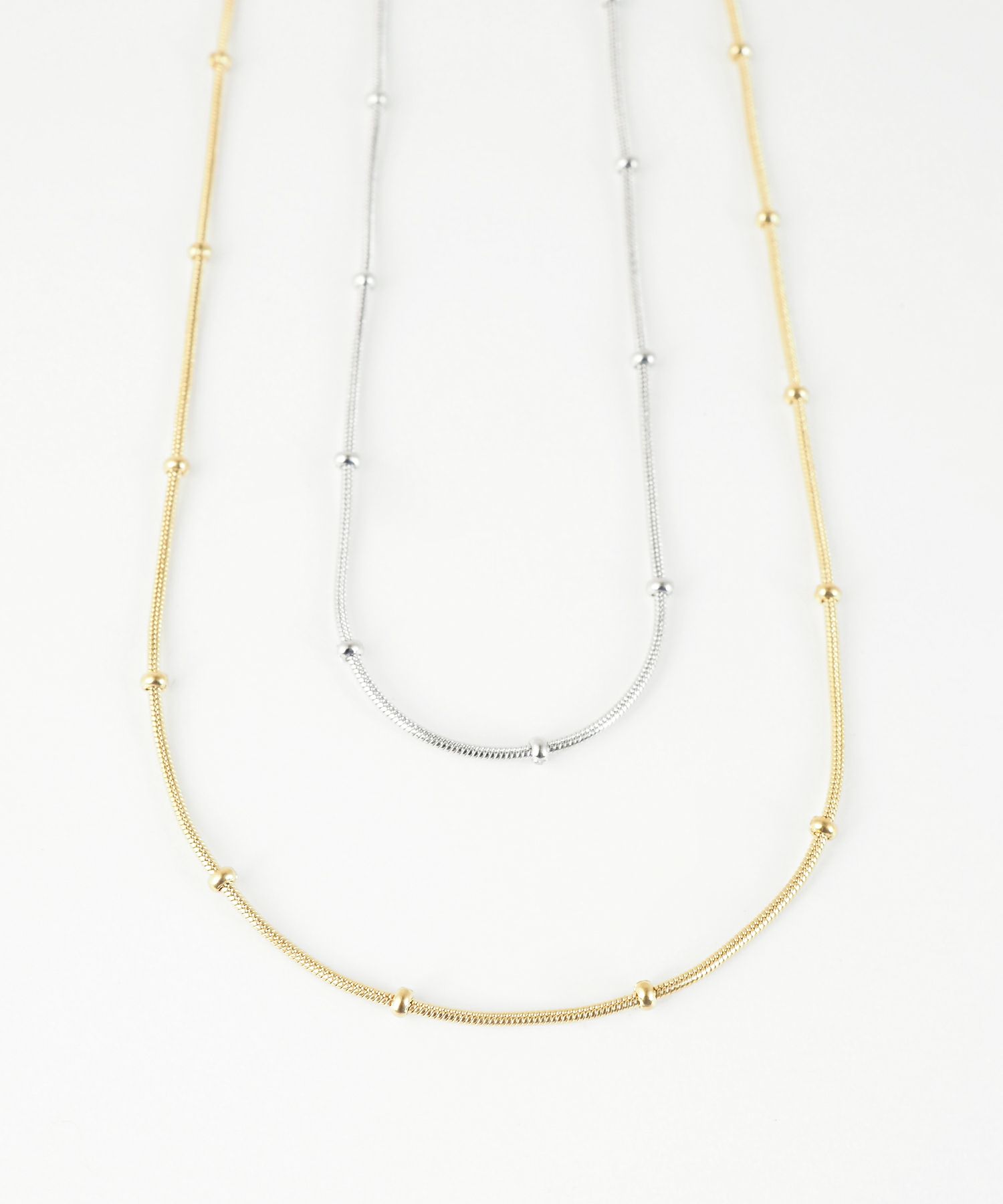 スネークステーションチェーンステンレスネックレス