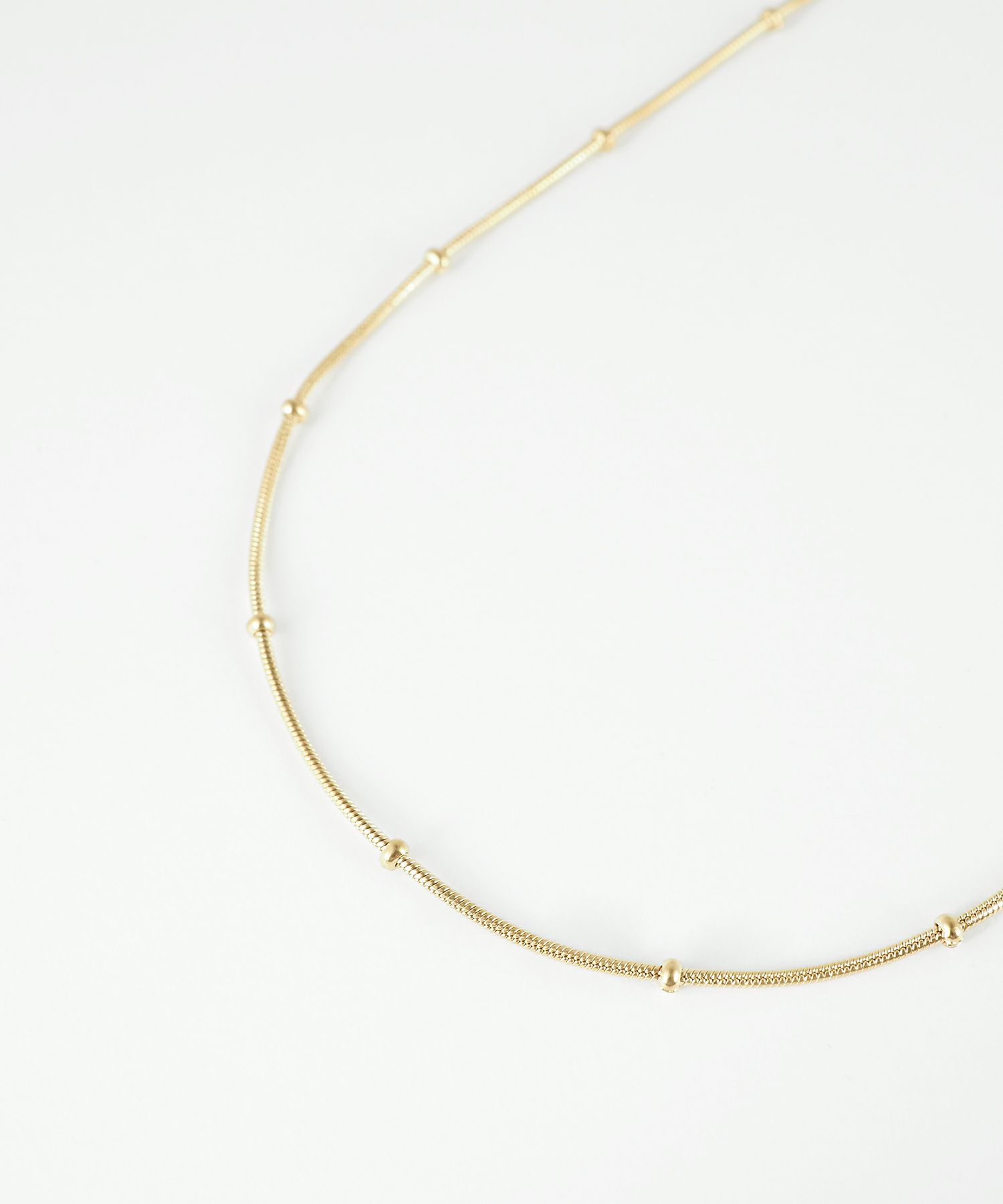 スネークステーションチェーンステンレスネックレス