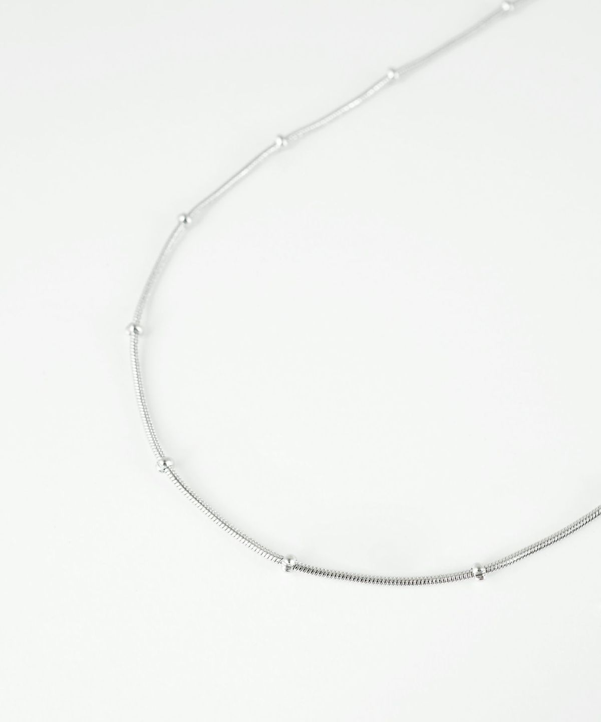 スネークステーションチェーンステンレスネックレス