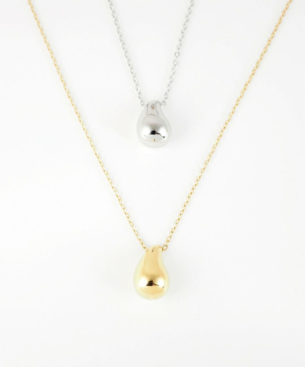 ドロップステンレスネックレス