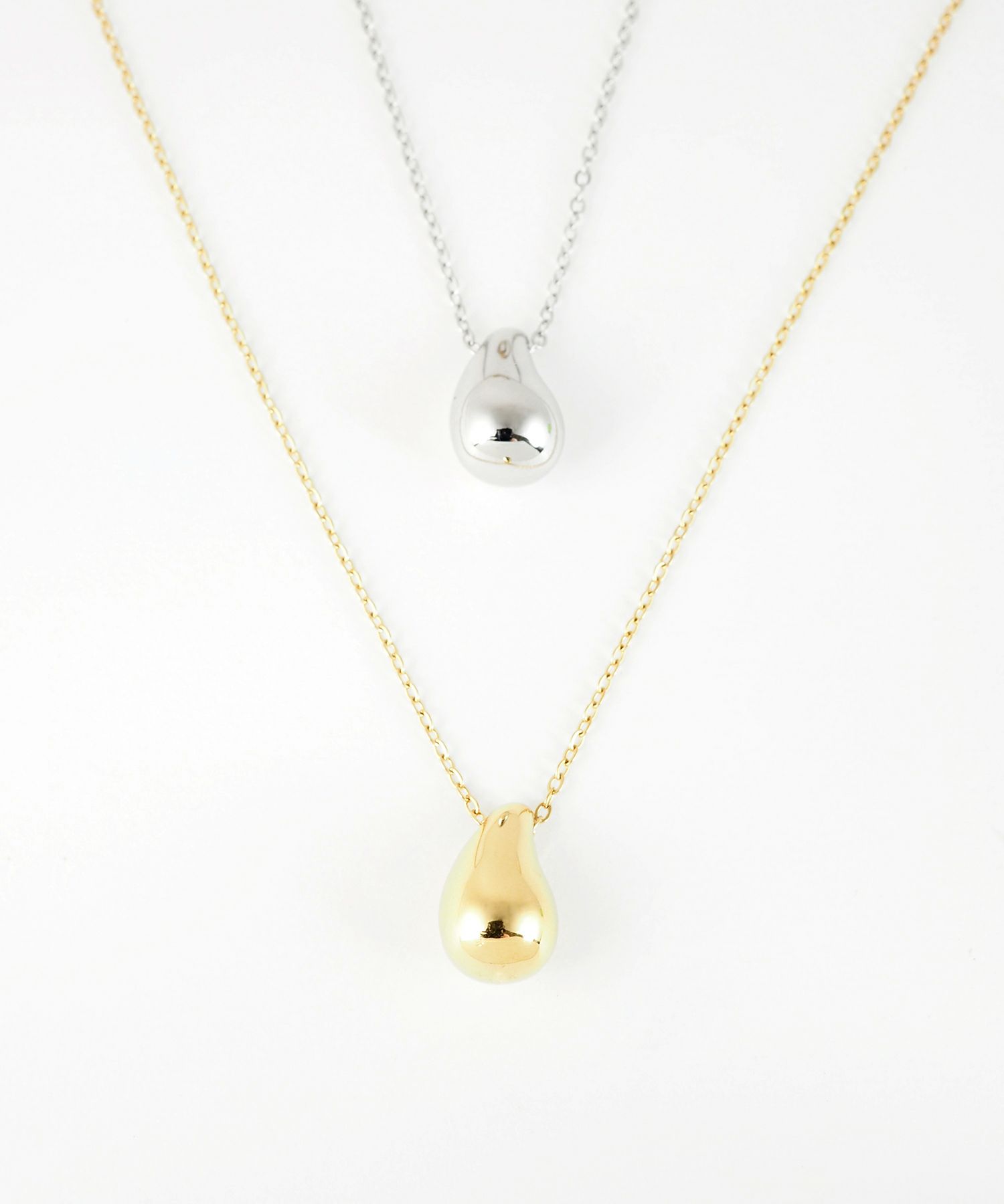 ドロップステンレスネックレス