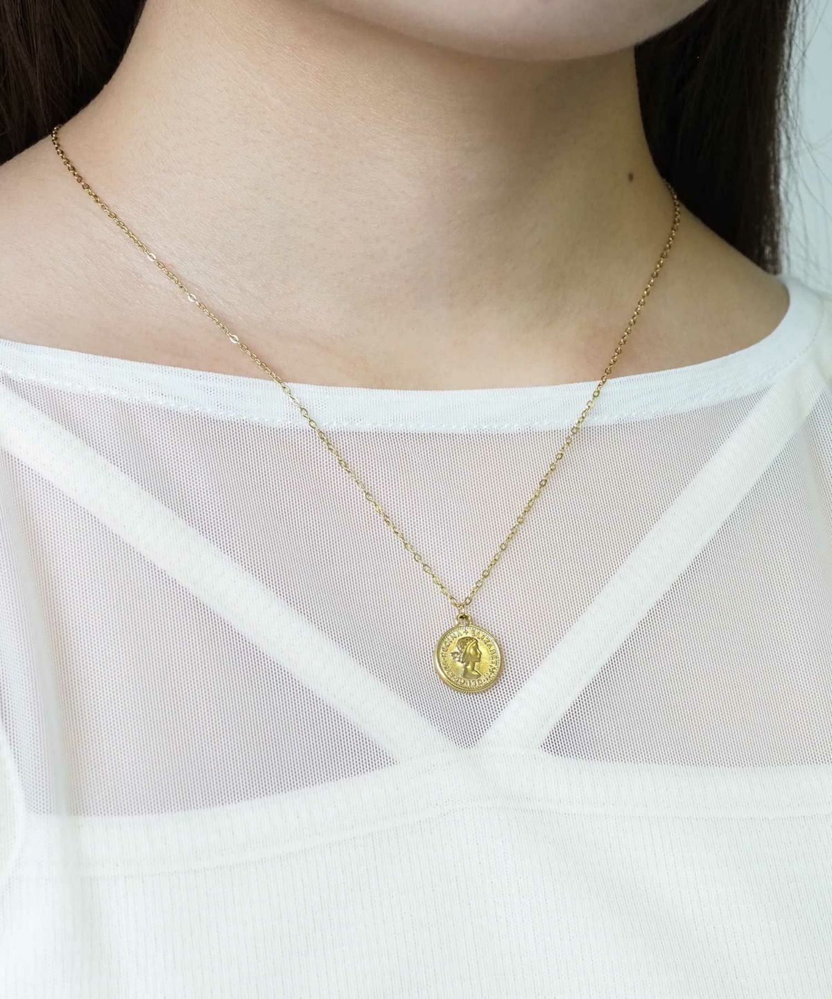 コインステンレスネックレス