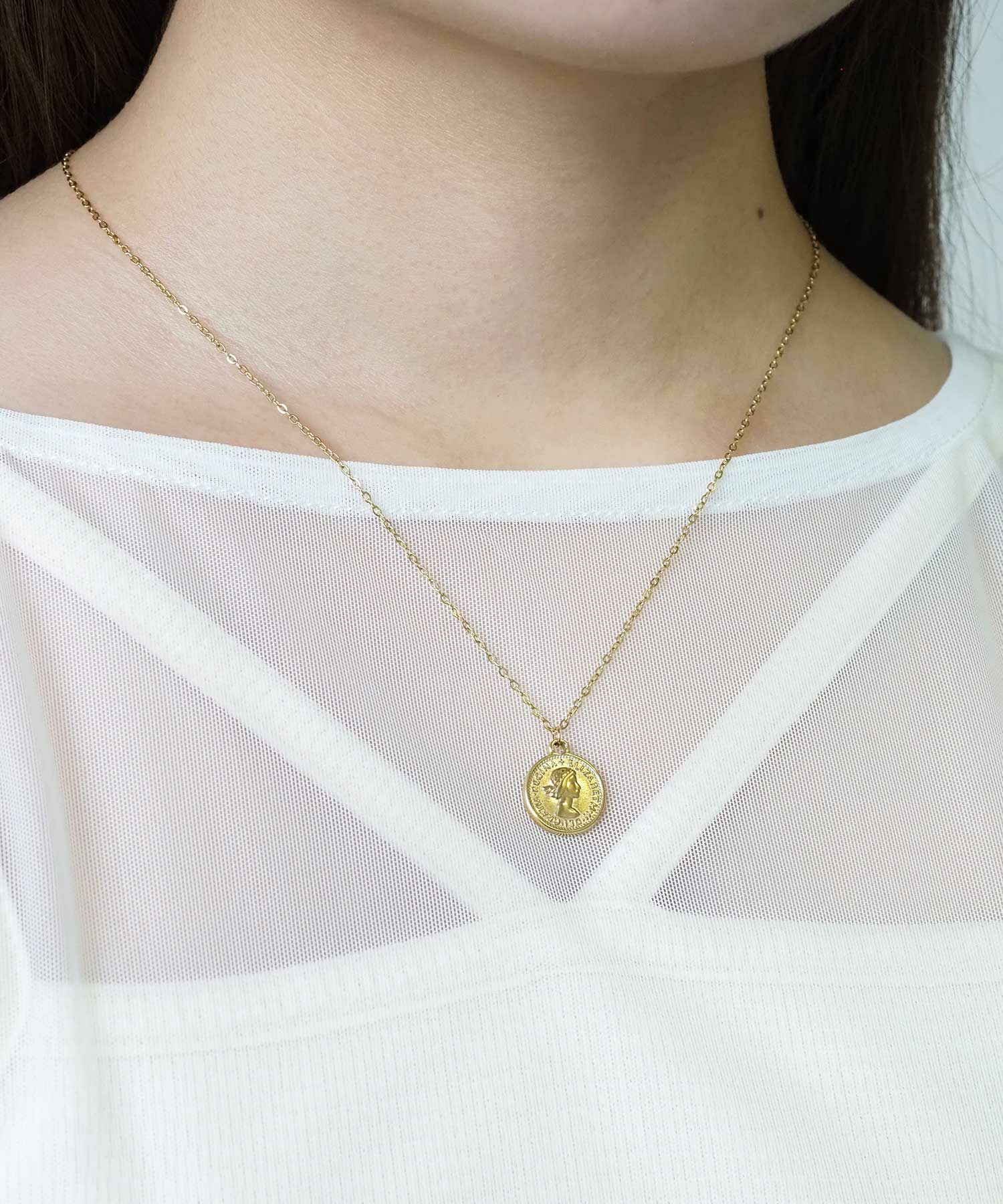 コインステンレスネックレス