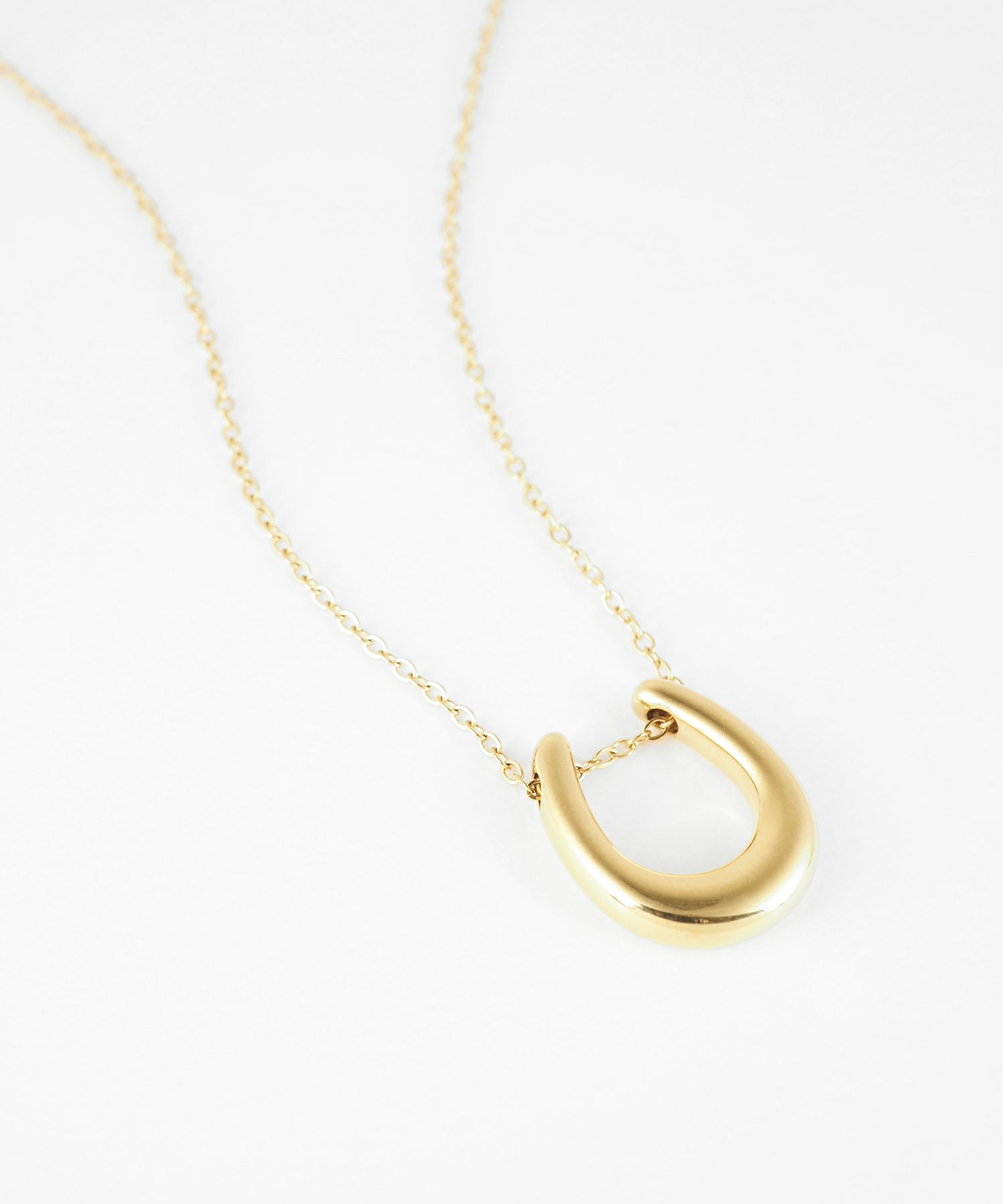 ホースシューステンレスネックレス