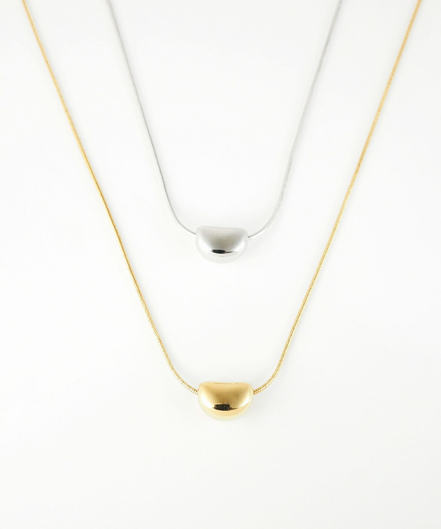 ビーンズステンレスネックレス