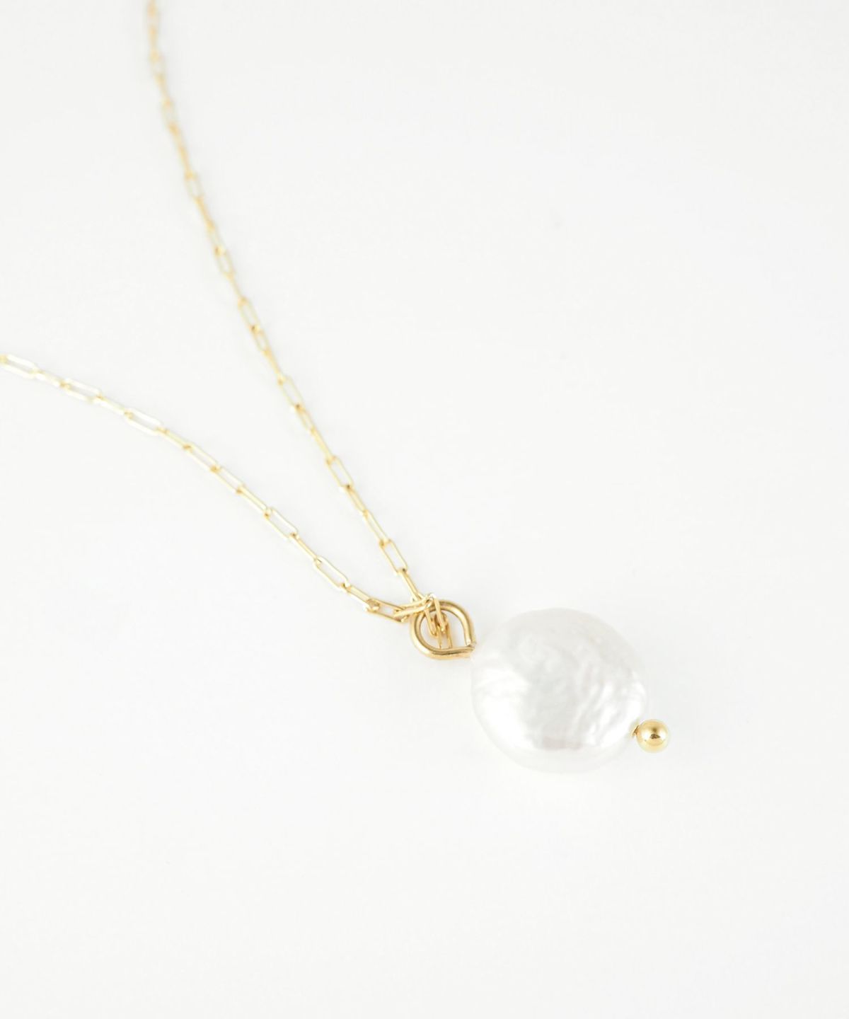 バロックパール風ステンレスネックレス