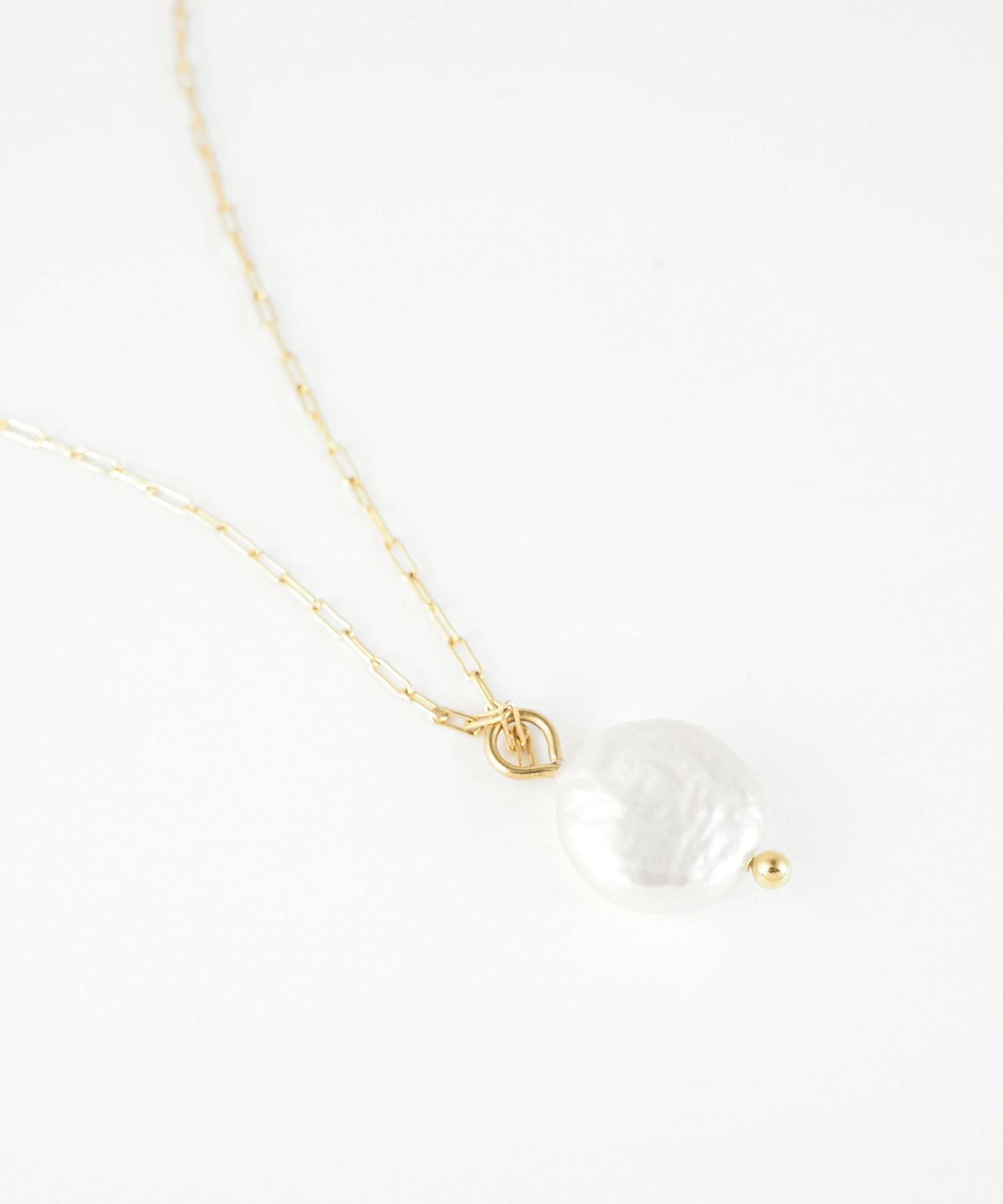 バロックパール風ステンレスネックレス