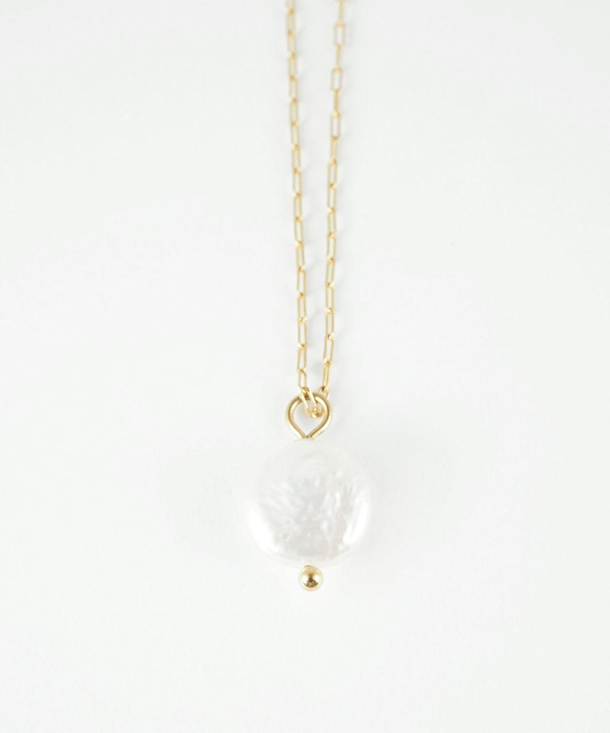 バロックパール風ステンレスネックレス