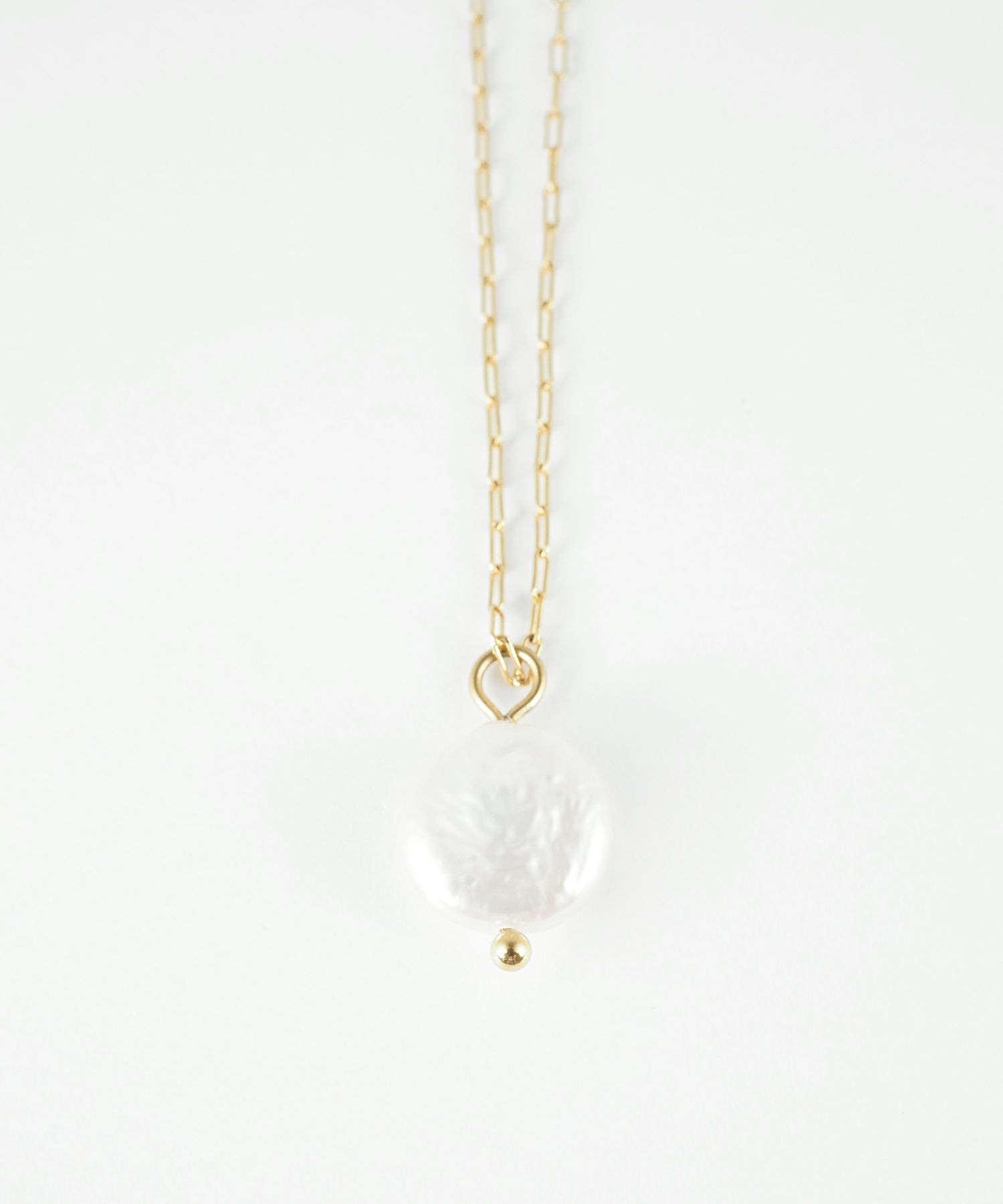 バロックパール風ステンレスネックレス