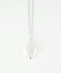 バロックパール風ステンレスネックレス