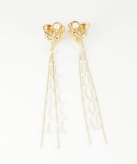 オープンハートチェーン付きミニクリップ2Pセット