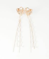 オープンハートチェーン付きミニクリップ2Pセット