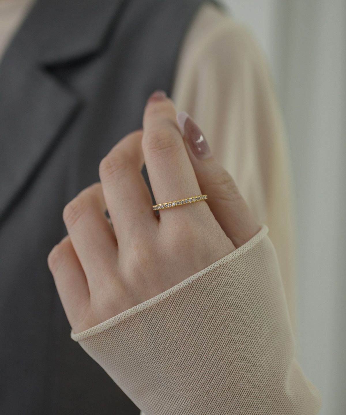 CZエタニティリング【over size ring collection】