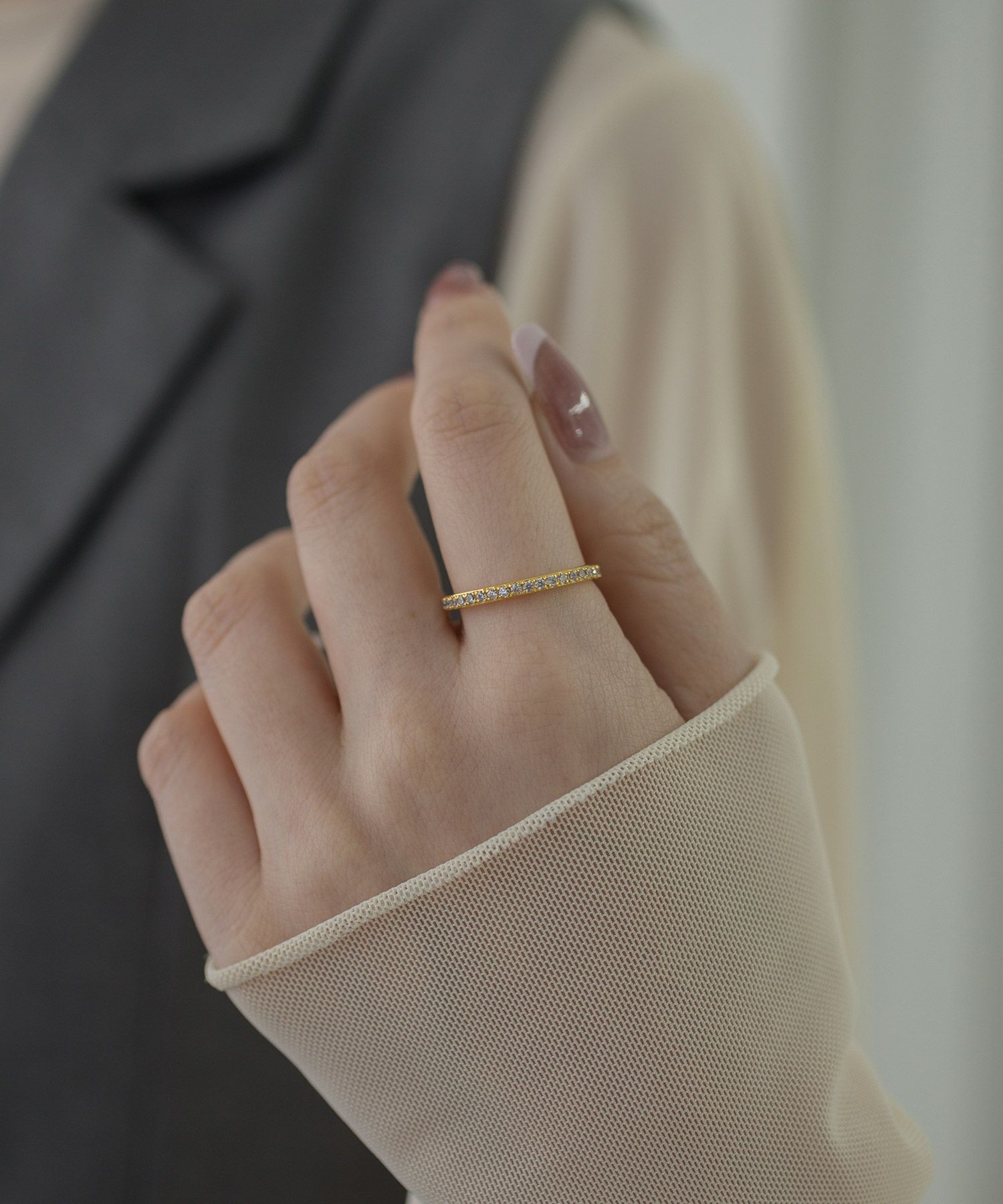 CZエタニティリング【over size ring collection】