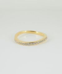 CZウエーブハーフエタニティリング【over size ring collection】