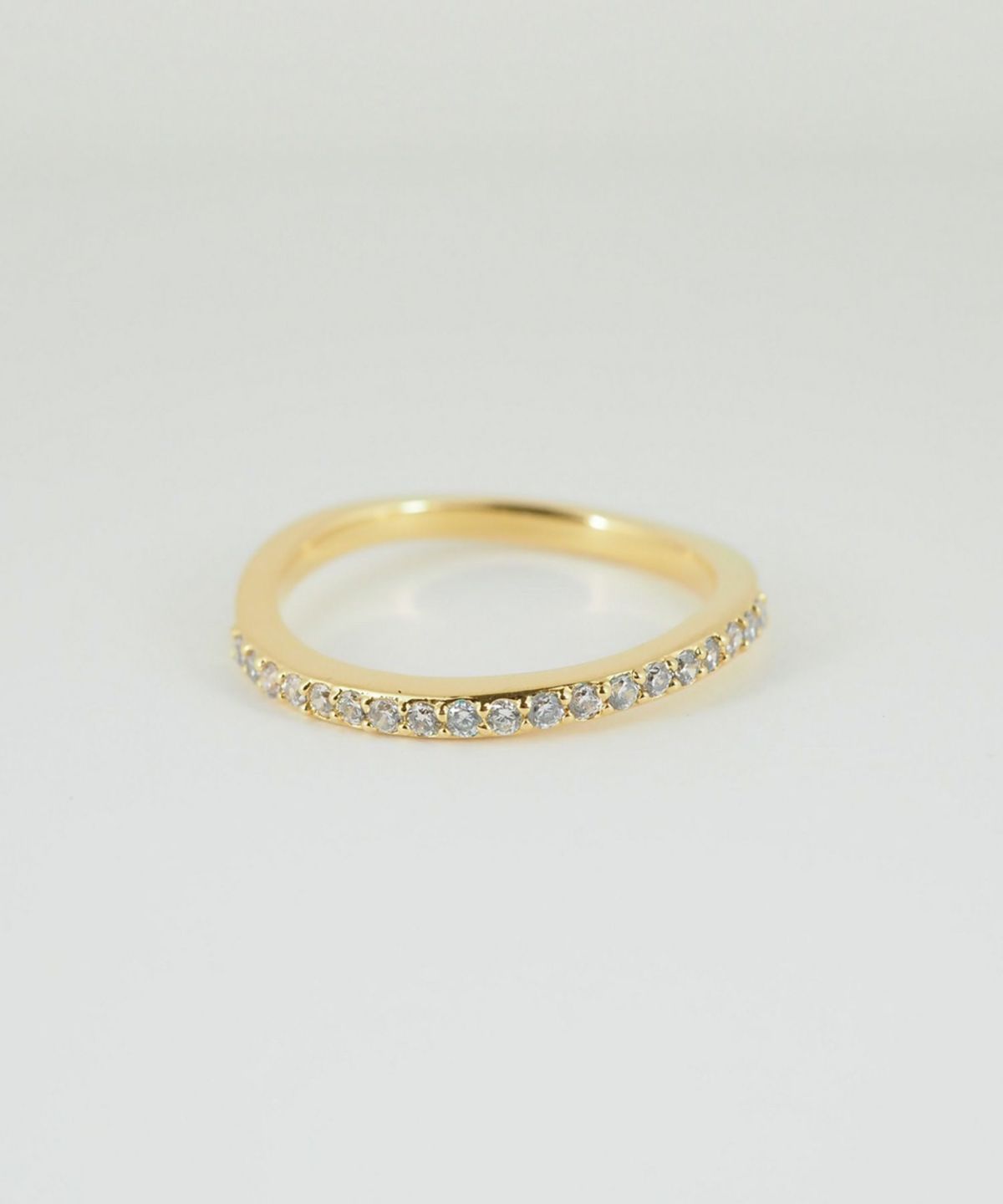 CZウエーブハーフエタニティリング【over size ring collection】