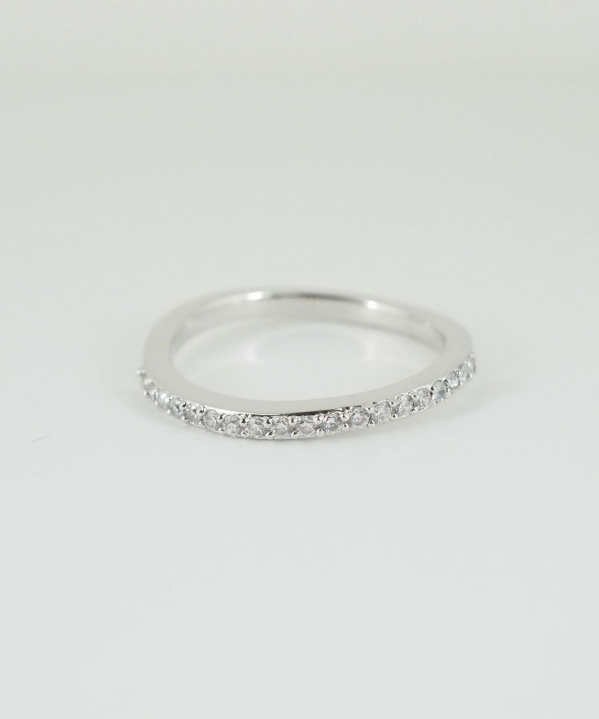 CZウエーブハーフエタニティリング【over size ring collection】