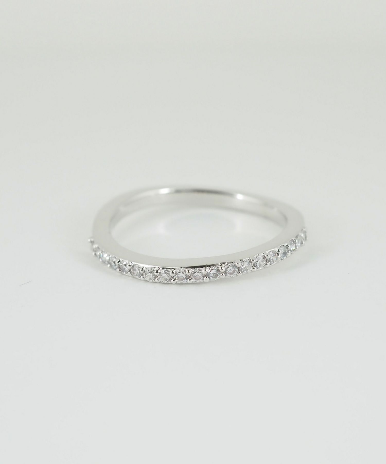 CZウエーブハーフエタニティリング【over size ring collection】