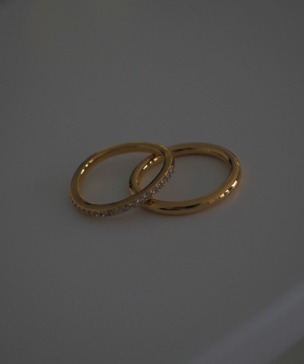 CZウエーブハーフエタニティリング【over size ring collection】