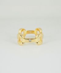 CZステーションチェーンリング【over size ring collection】