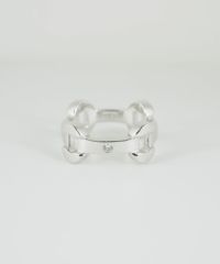 CZステーションチェーンリング【over size ring collection】