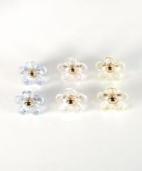 クリアフラワーミニバンスクリップ6Pセット