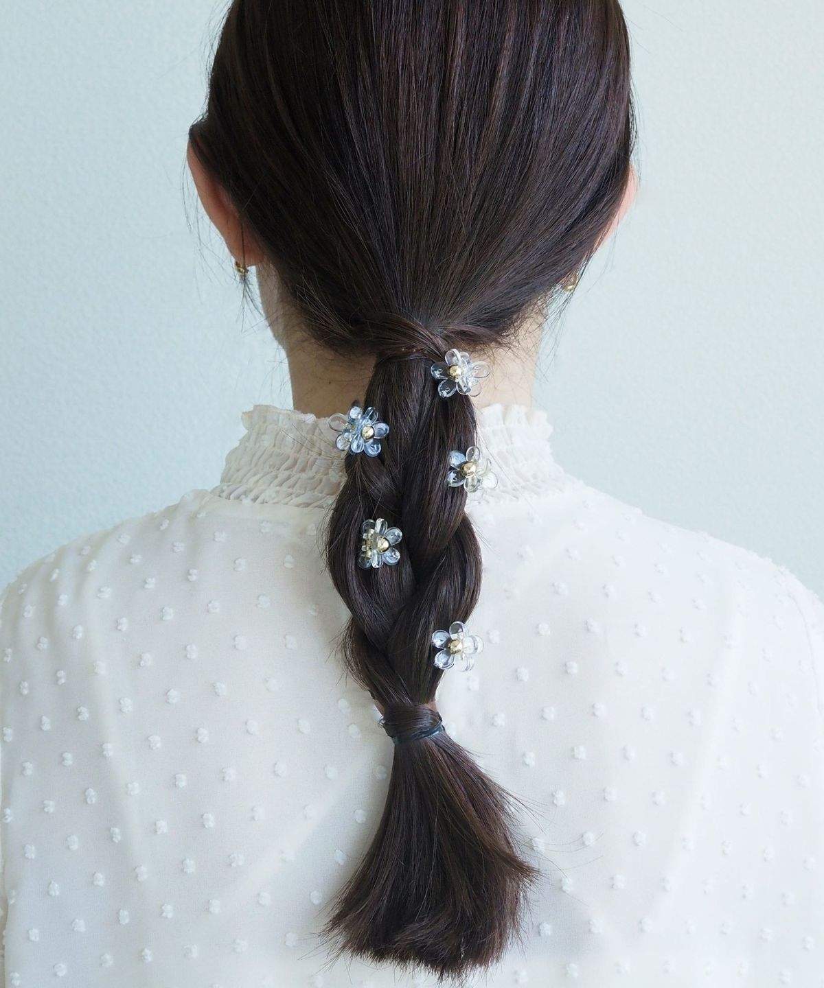 クリアフラワーミニバンスクリップ6Pセット