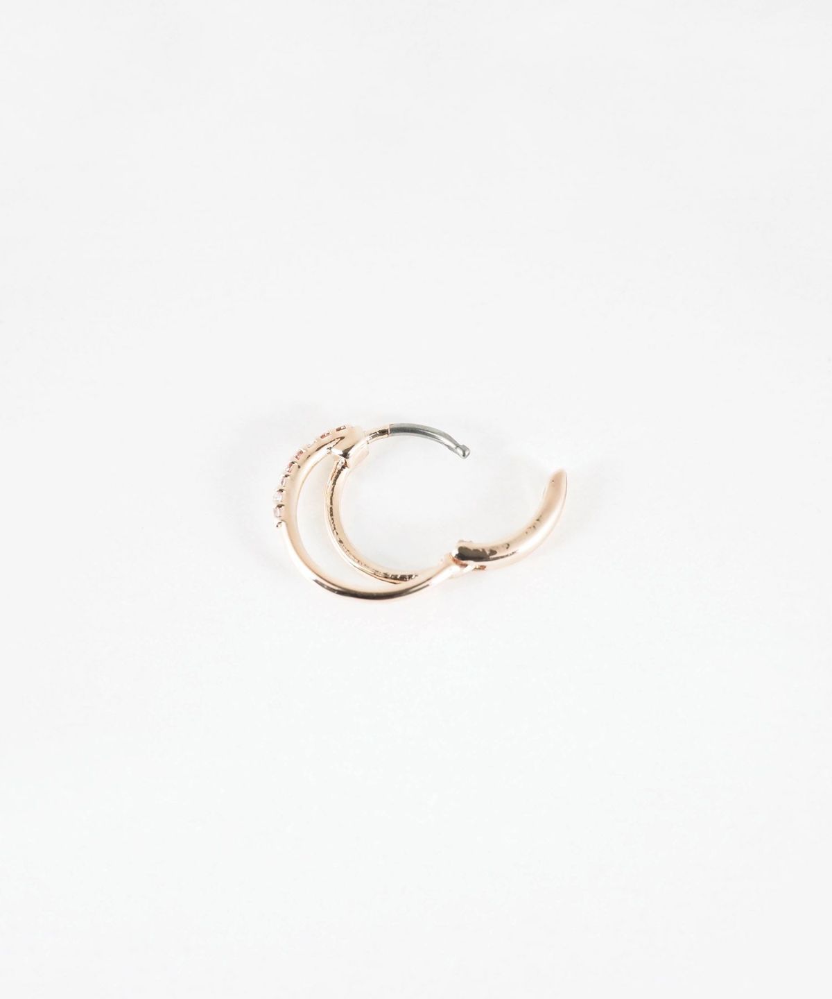 ナローダブルフープステンレスポストピアス