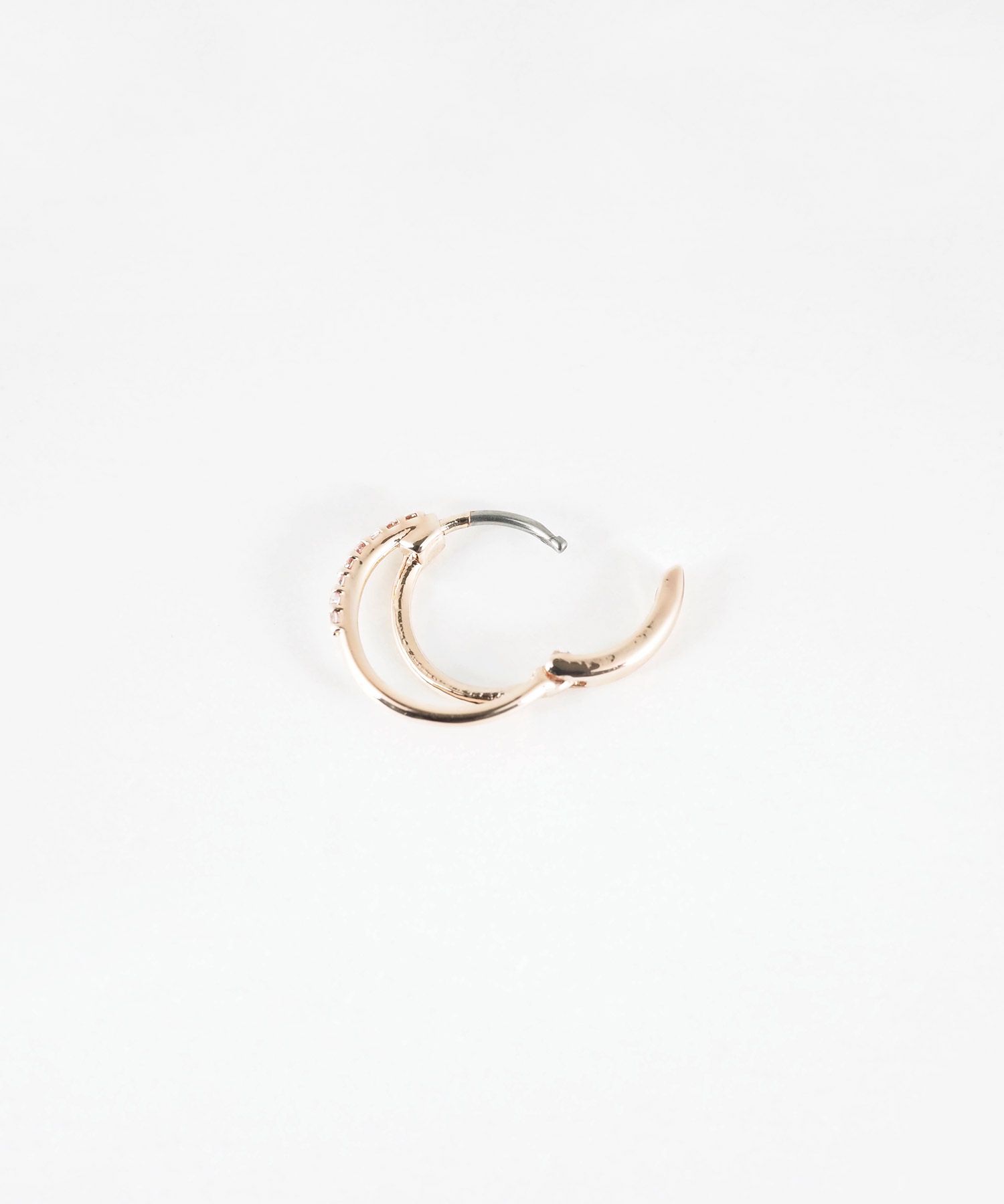 ナローダブルフープステンレスポストピアス